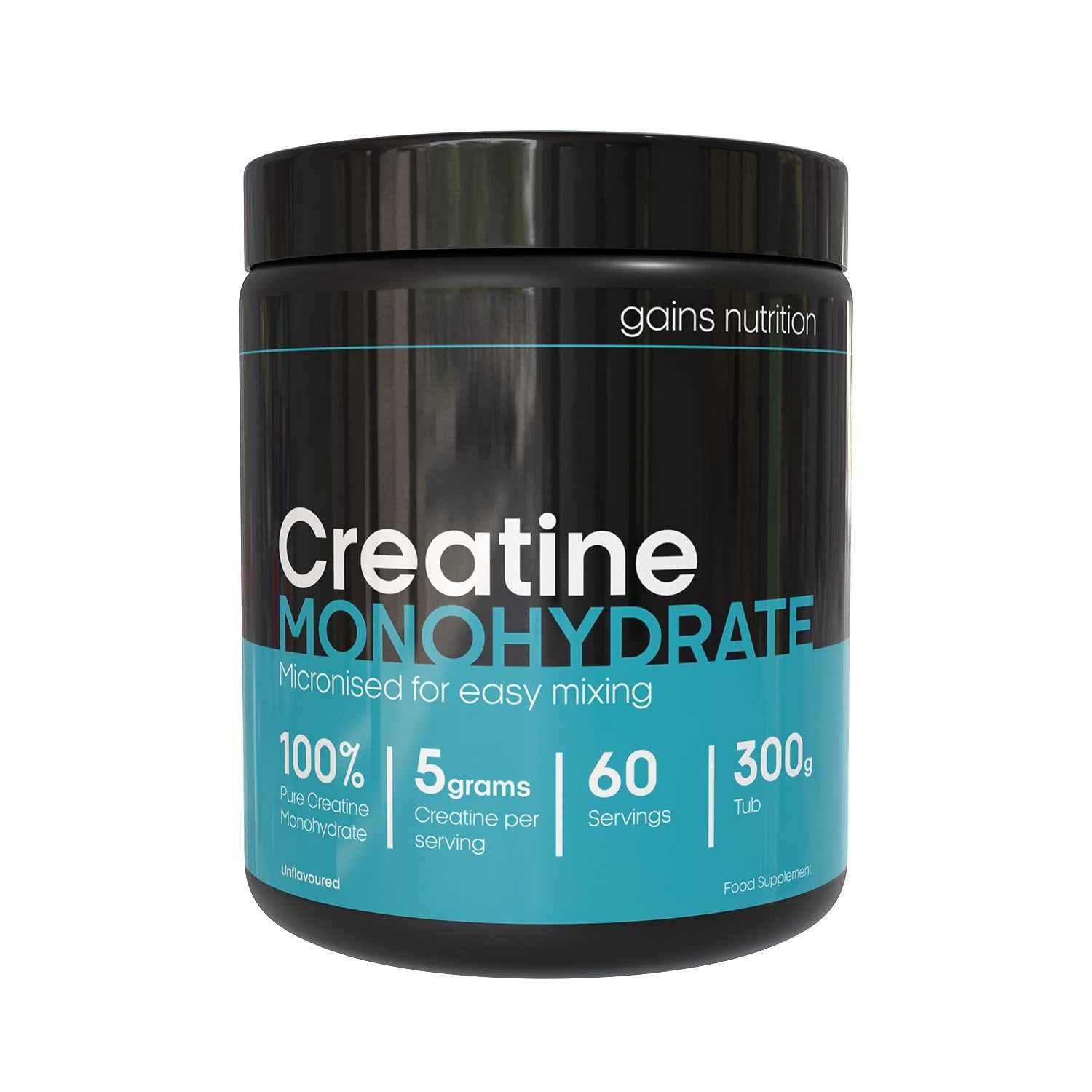 Creatine Powder | High Strength Creatine Monohydrate Powder - 5g per Serving | Unflavoured Filler Free Creatine-Monohydrate | Gluten Free