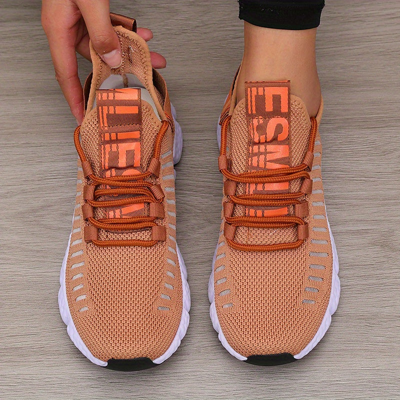Sonic Stripe Breathable Comfort Womens Lightweight Athletic Sneakers - IRON GODDESS