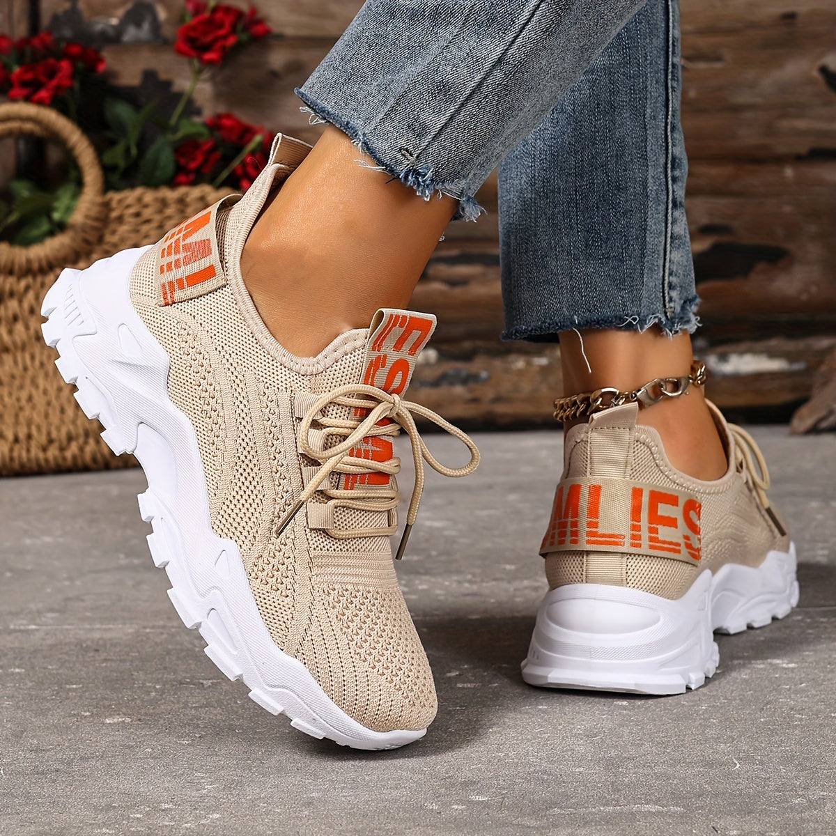 Lightweight Breathable Womens SlipOn Casual Sneakers - IRON GODDESS