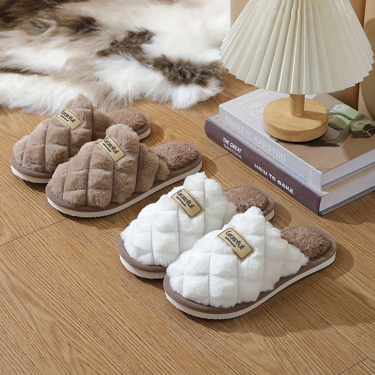 QEEDUOOF Cozy Plush HalfSlippers Winter Comfort for All - IRON GODDESS