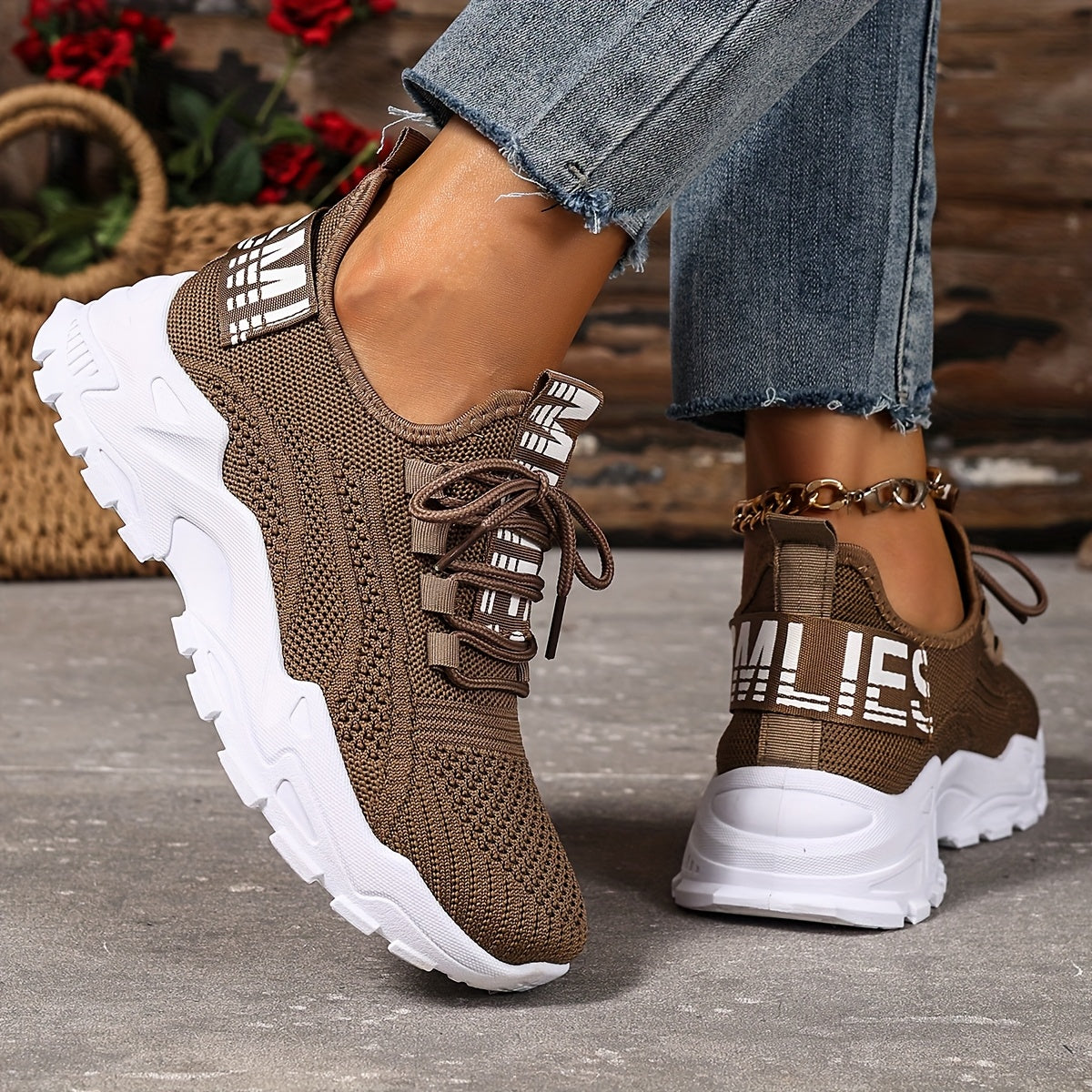 Lightweight Breathable Womens SlipOn Casual Sneakers - IRON GODDESS