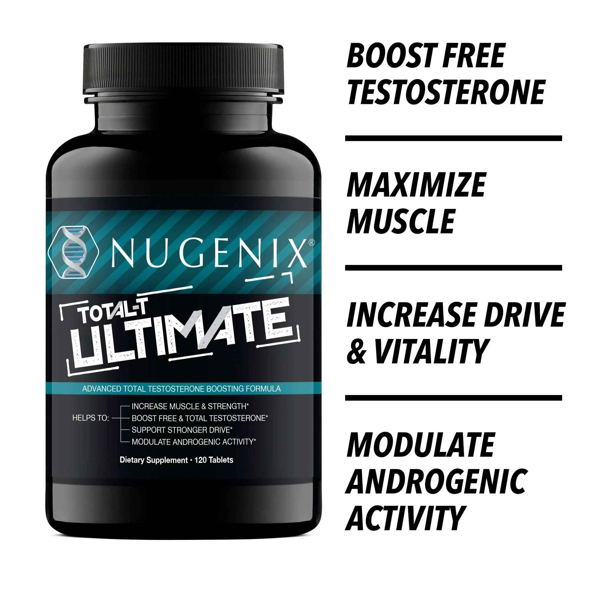 Total-T Ultimate - Aids in Improving Physical Performance, Supports Muscle Strength and Recovery, Men'S Health Support - with Maca, Stinging Nettle, Tribulus - 120pcs