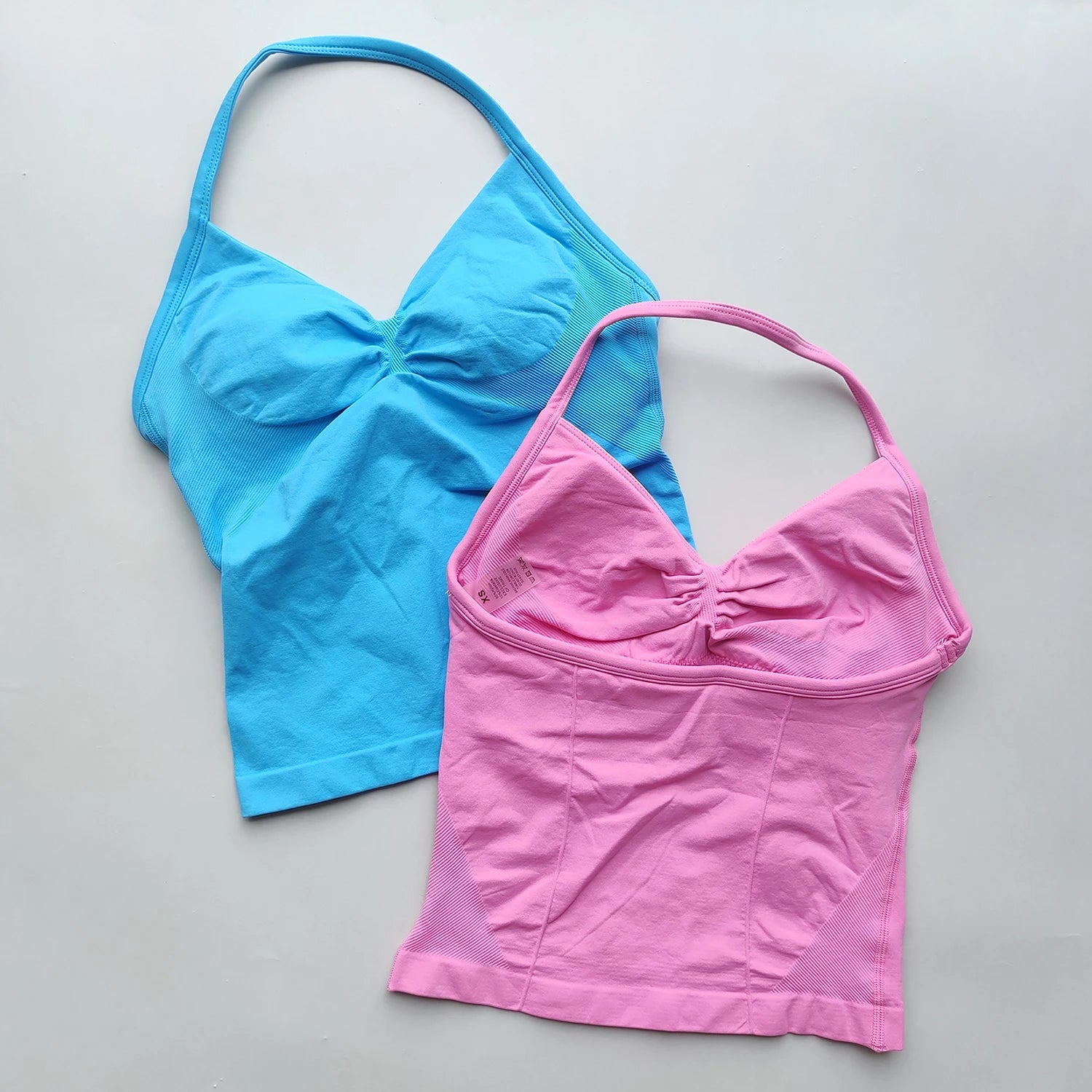 ARFTE Longline Strappy Gym Top Backless Gym Clothes Women Scrunch Built-in Bra With Removable Cups Yoga Tank Tops - IRON GODDESS
