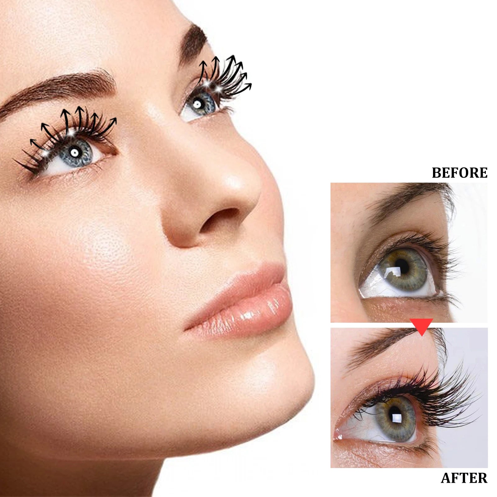 Castor Oil Eyelash Growth Serum With Brush Multipurpose Hair Eyebrow Eyelash Growth Thick Essence Nourishing Moisturize Liquid - IRON GODDESS