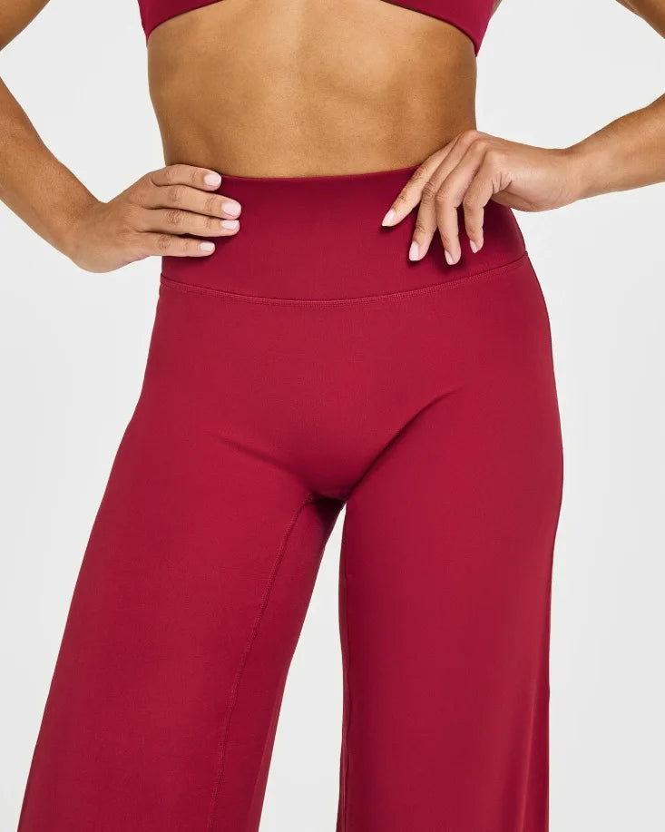 NCLAGEN Straight-Leg Pants Ultra Soft Butter Fabric Women's Mid-Waist Yoga Pants GYM Naked Feel Pilates Running Sport Trousers - IRON GODDESS