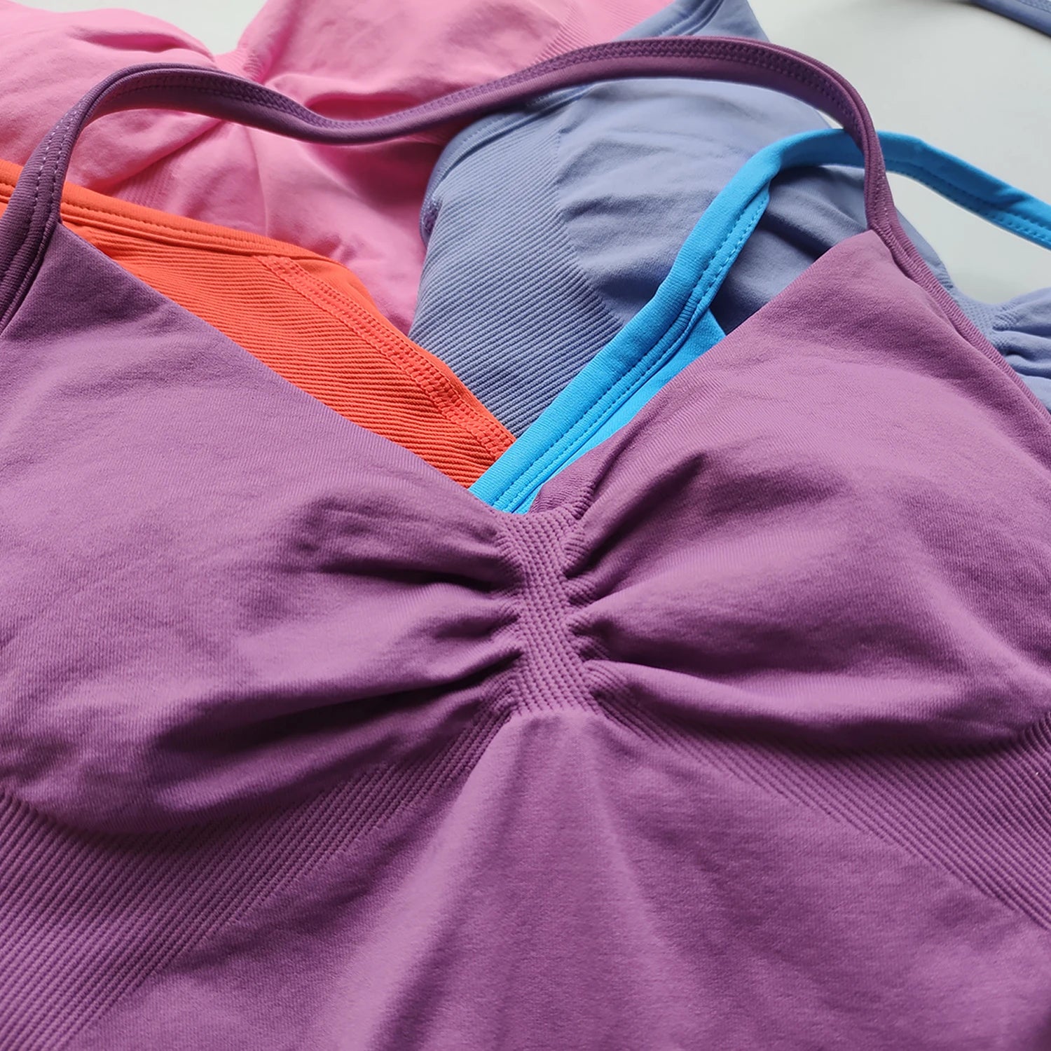ARFTE Longline Strappy Gym Top Backless Gym Clothes Women Scrunch Built-in Bra With Removable Cups Yoga Tank Tops - IRON GODDESS