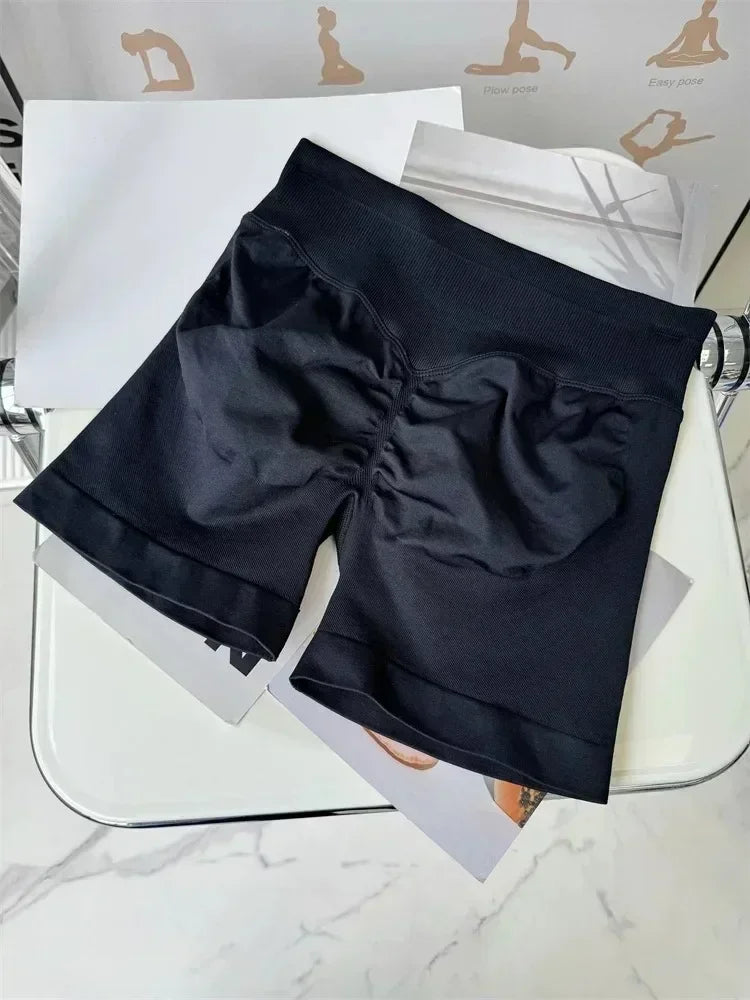Oner Active Effortless Seamless Shorts Yoga Shorts Women Silicone Printed Sport Shorts Low Ribbed Band Scrunch Butt Shorts - IRON GODDESS