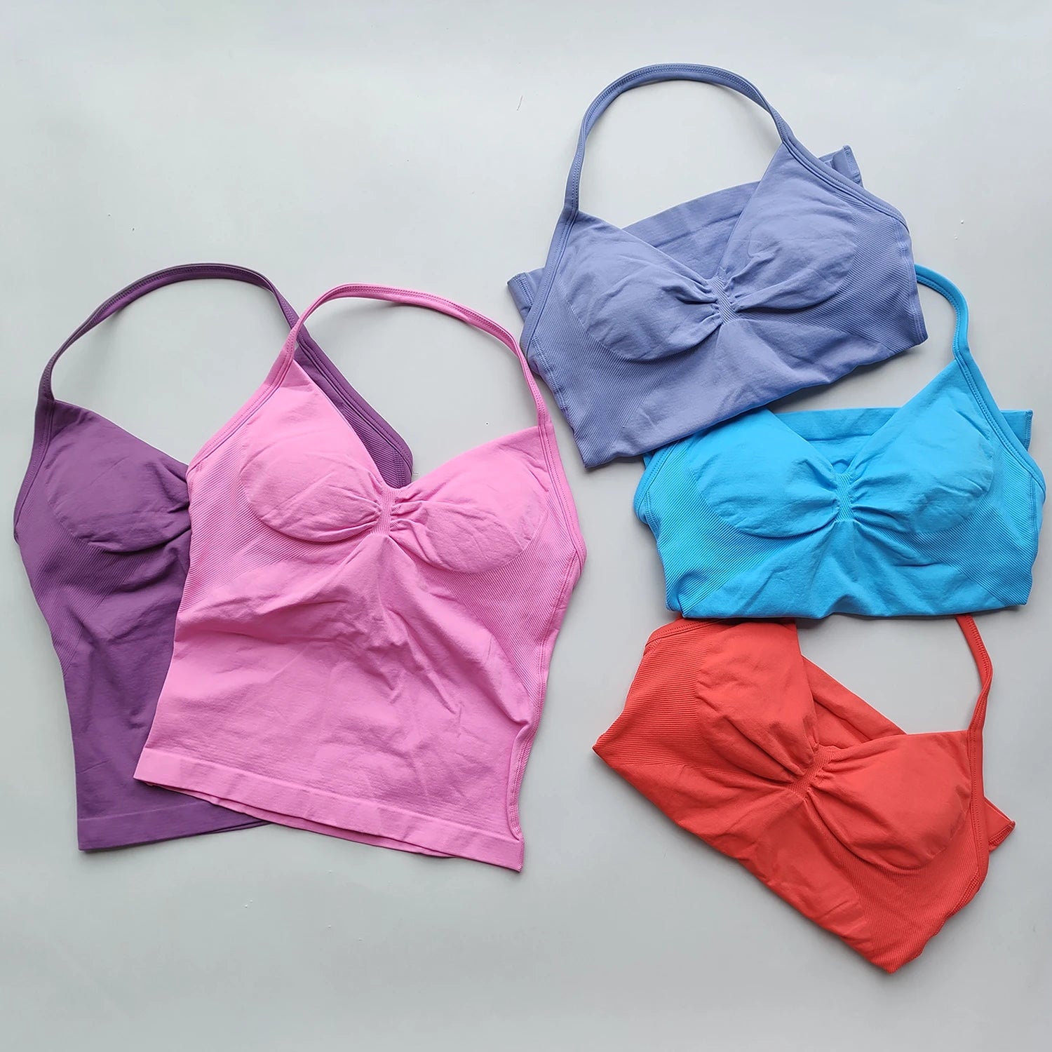 ARFTE Longline Strappy Gym Top Backless Gym Clothes Women Scrunch Built-in Bra With Removable Cups Yoga Tank Tops - IRON GODDESS