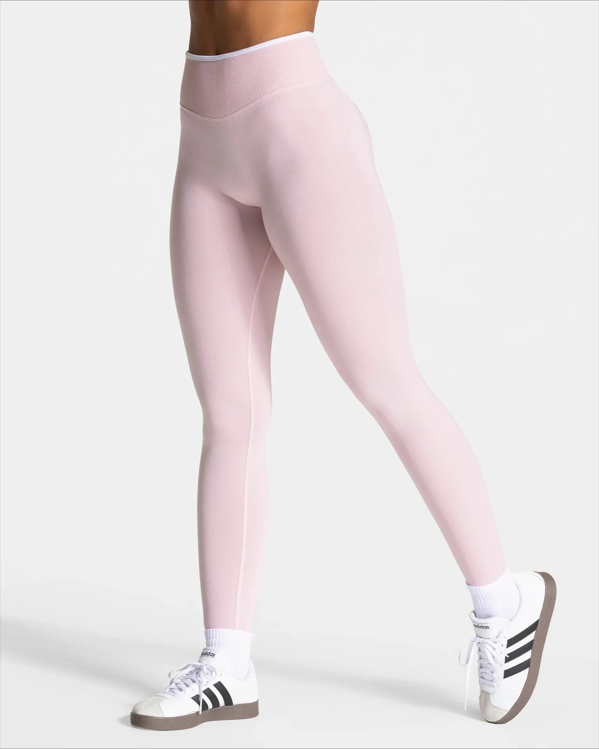 White Edge Lift Seamless High Waist Yoga Leggings - IRON GODDESS