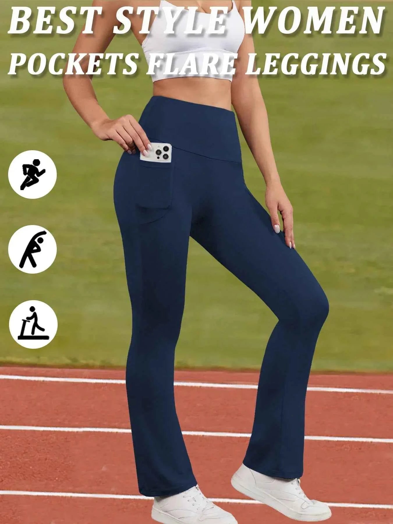 Super Soft High Waisted Tummy Control Flare Yoga Pants