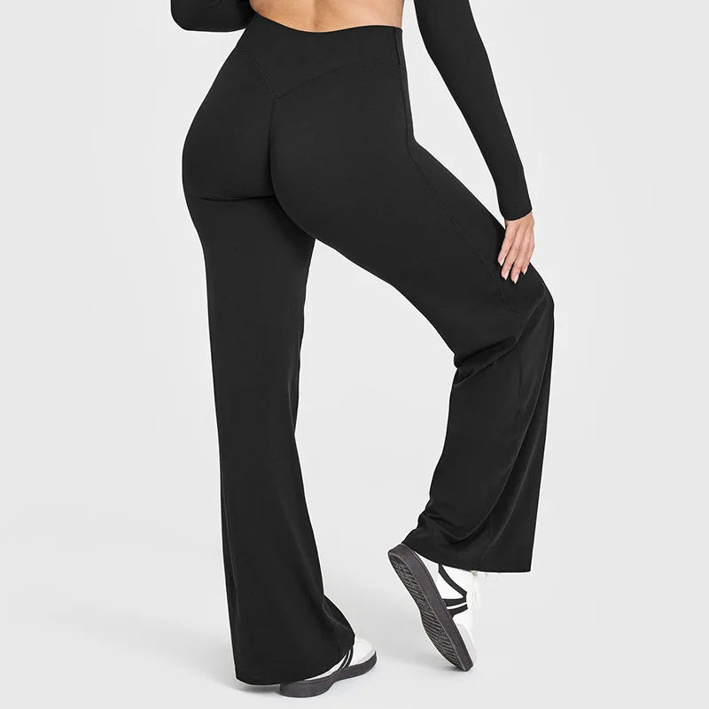 Oner Active Women's Soft Motion Straight Leg Pants Mid-Waist Yoga Legging GYM Pilates Running Sport Trousers - IRON GODDESS