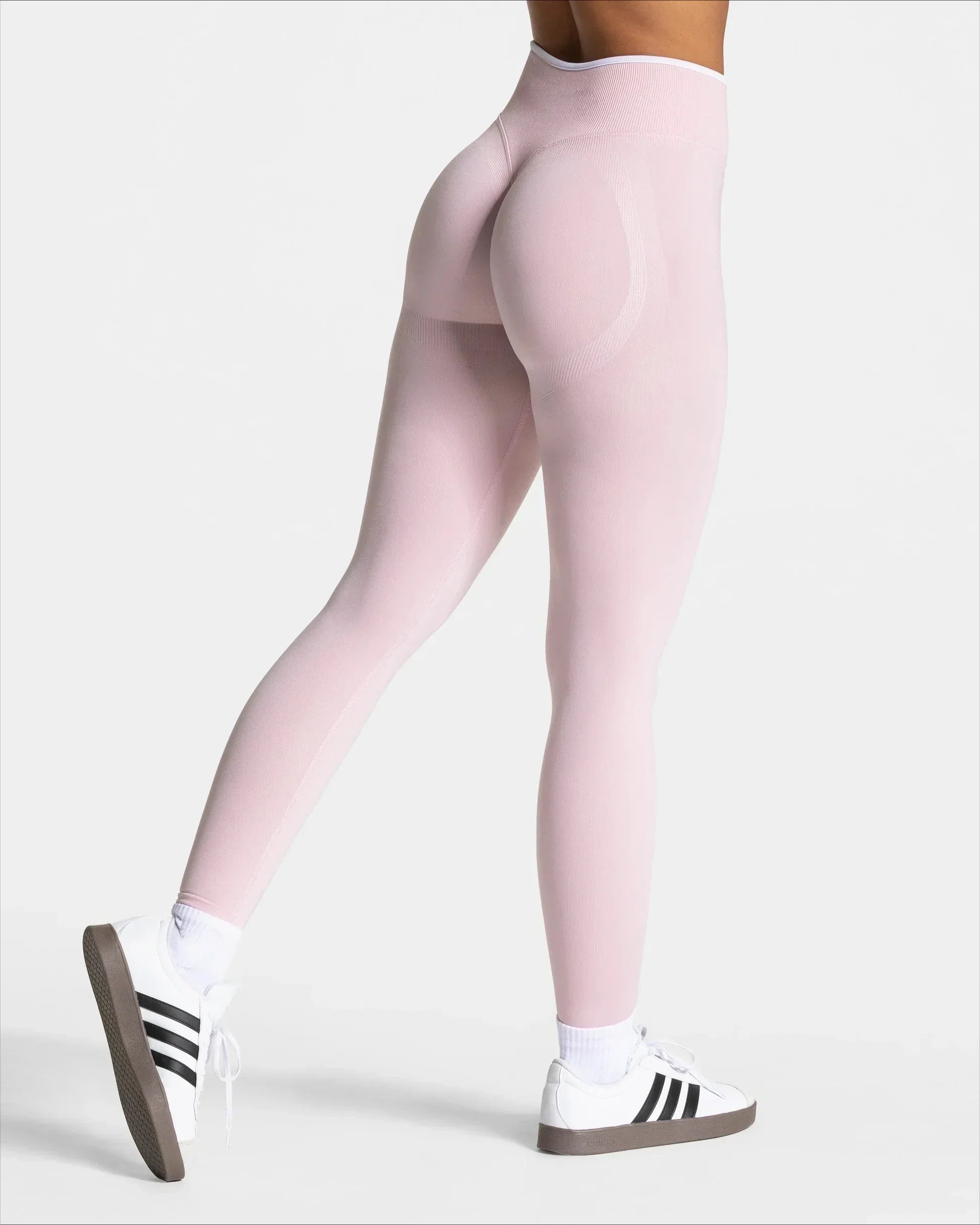 White Edge Lift Seamless High Waist Yoga Leggings - IRON GODDESS