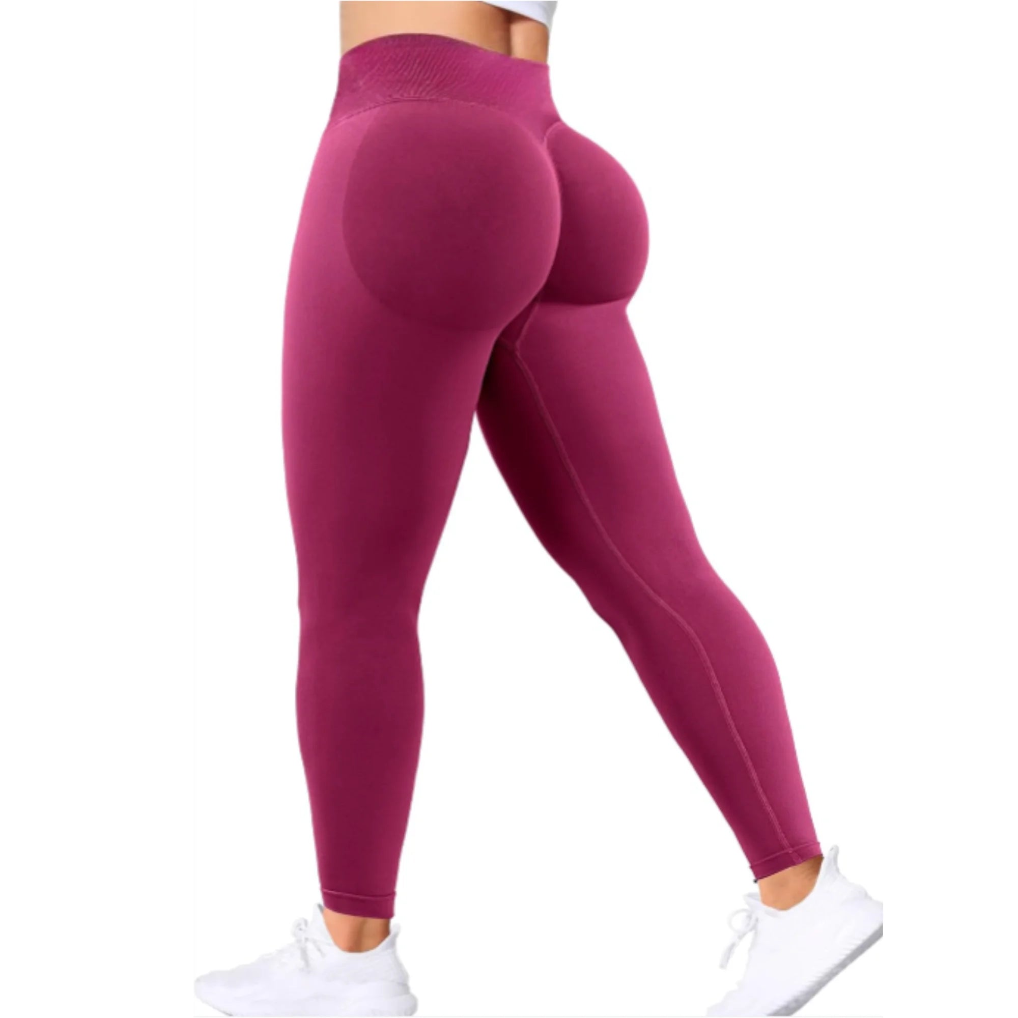 Seamless Women Solid Waist Yoga Pants Three-section Waist Sexy Hip-lifting Tight Sports Pants Fitness Exercise Yoga Pants - IRON GODDESS