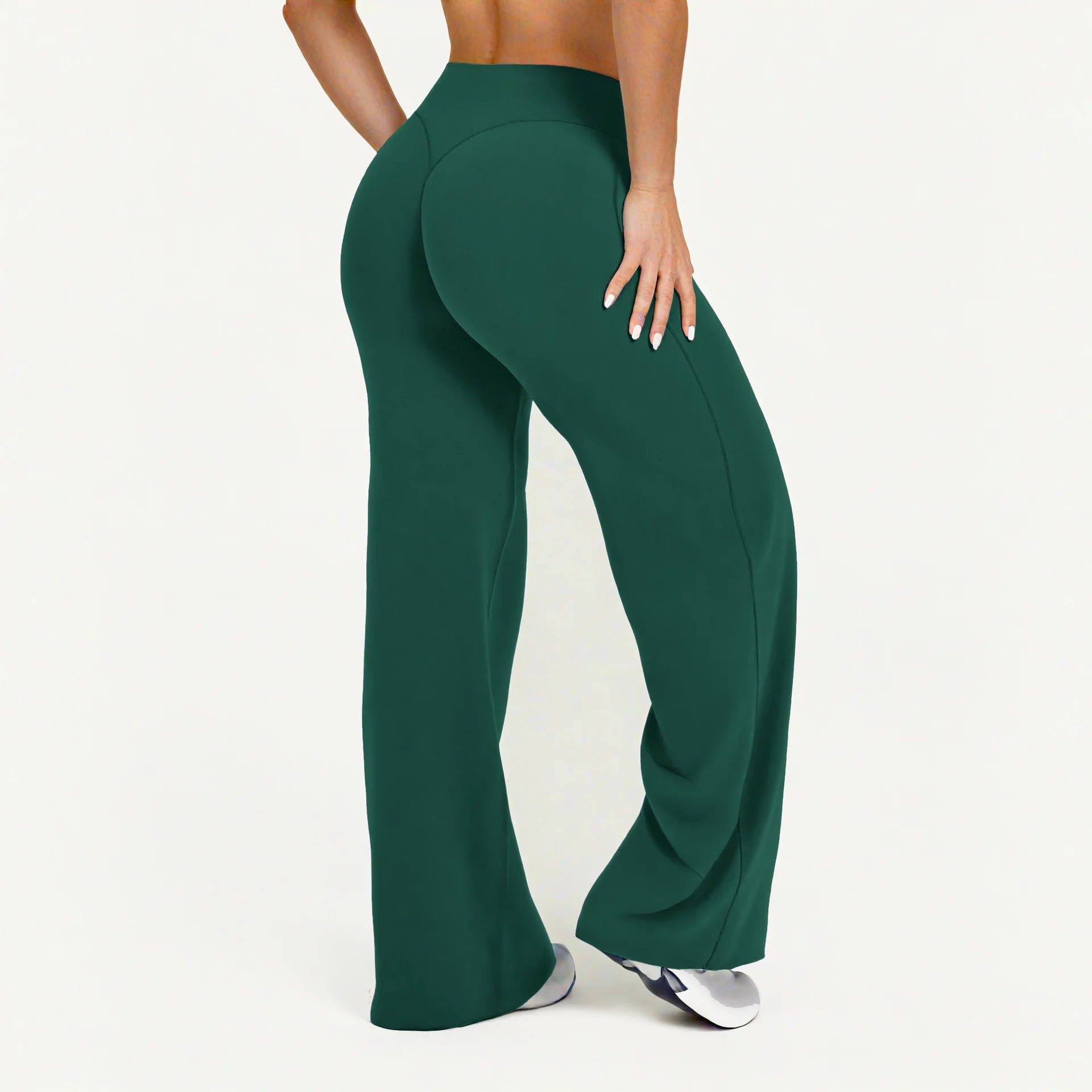 NCLAGEN Straight-Leg Pants Ultra Soft Butter Fabric Women's Mid-Waist Yoga Pants GYM Naked Feel Pilates Running Sport Trousers - IRON GODDESS