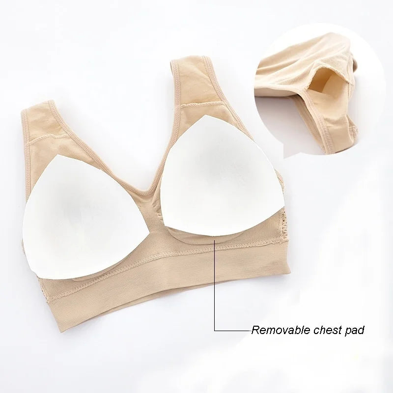 Mesh Hollowed-out Breathable Hole Sports Bra Sweat-absorbent Shockproof Pad Sports Top Gym Running Fitness Sports Top - IRON GODDESS