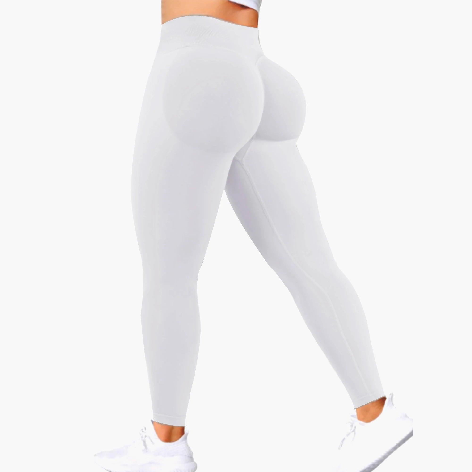 Seamless Women Solid Waist Yoga Pants Three-section Waist Sexy Hip-lifting Tight Sports Pants Fitness Exercise Yoga Pants - IRON GODDESS