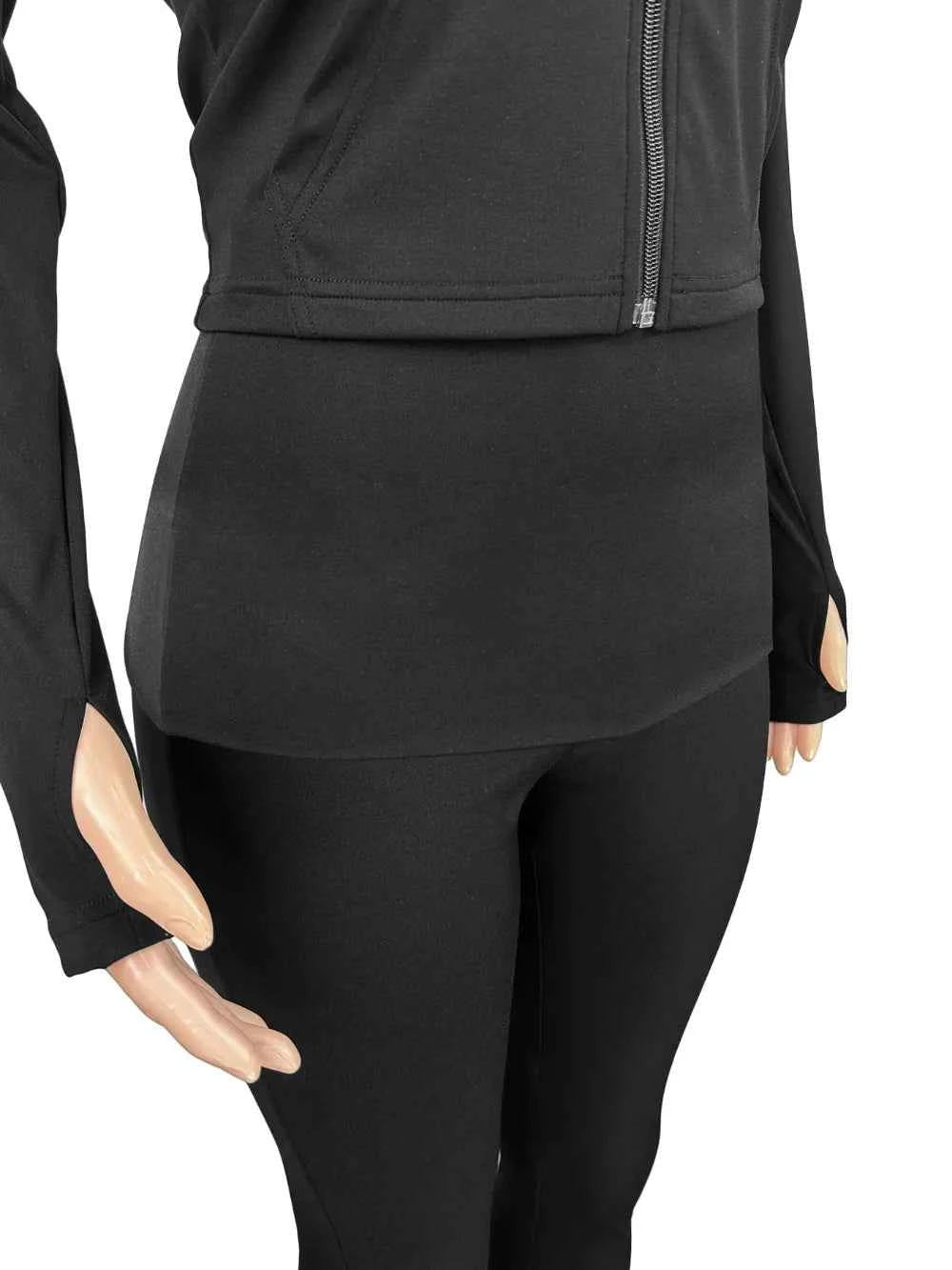 FLARORA Casual Sporty 3 Pcs Set Woman Lapel Long Sleeve Dew Finger Jacket+Skinny Flare Pant+ Hairband Yoga Fitness Tracksuits
