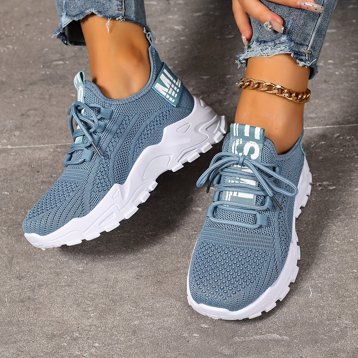 Lightweight Breathable Womens SlipOn Casual Sneakers - IRON GODDESS