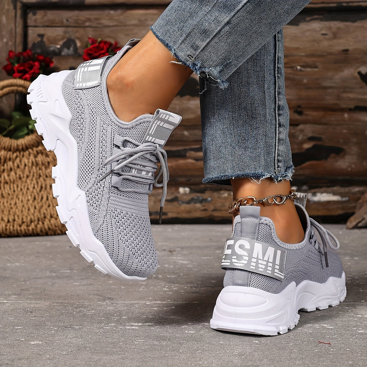 Lightweight Breathable Womens SlipOn Casual Sneakers - IRON GODDESS