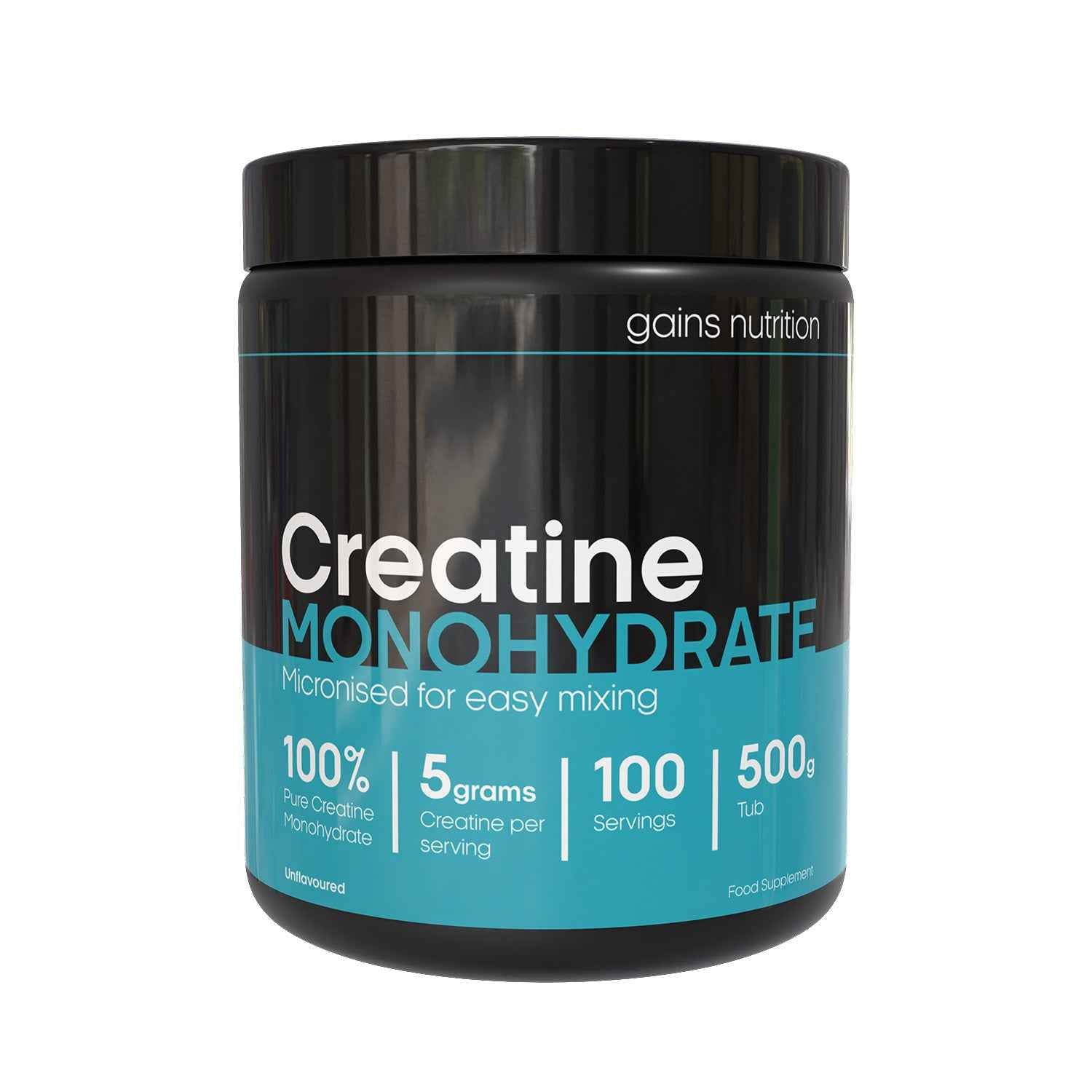 Creatine Powder | High Strength Creatine Monohydrate Powder - 5g per Serving | Unflavoured Filler Free Creatine-Monohydrate | Gluten Free