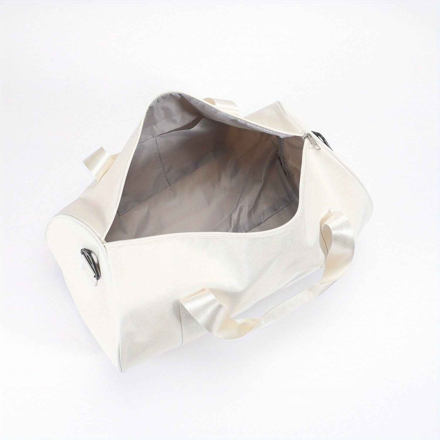 1pc MILANO Print Shoulder Crossbody Duffel Bag - High-Capacity Lightweight Foldable Nylon Gym Bag with Adjustable Strap, 4 Colors (Black/White/Blue/Gray) for Ballet Dancers, Travel, Daily Commute & Athleisure, Dance Accessory Carrier, Durable Zipper Closu