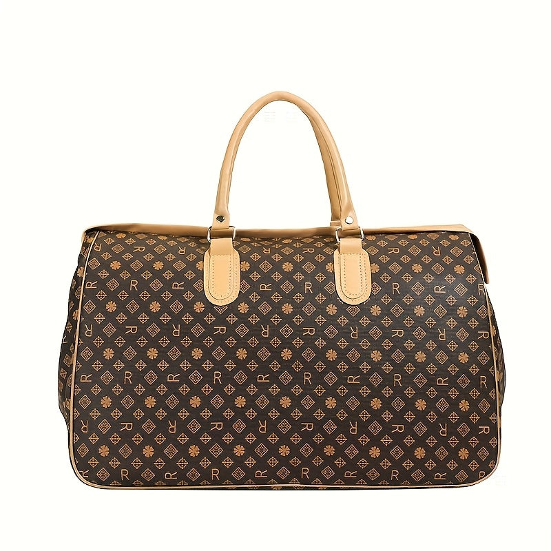 Large Capacity Travel Tote Bag with Spacious Main Compartment  Front Pocket  Coffee Color Portable Handbag for Gym Business Trips Weekend Getaways Travel Bag Carryon Luggage Sleek Design Sturdy Handles Organized Packers