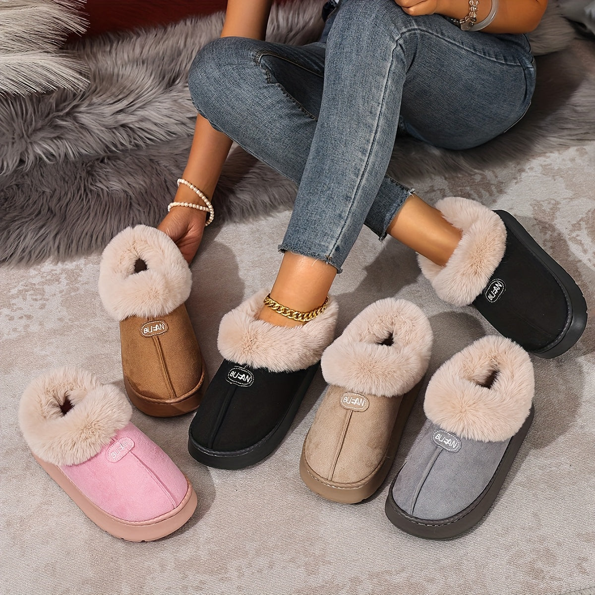 Cozy Plush Home Slippers Warm NonSlip CloudSoft Comfort