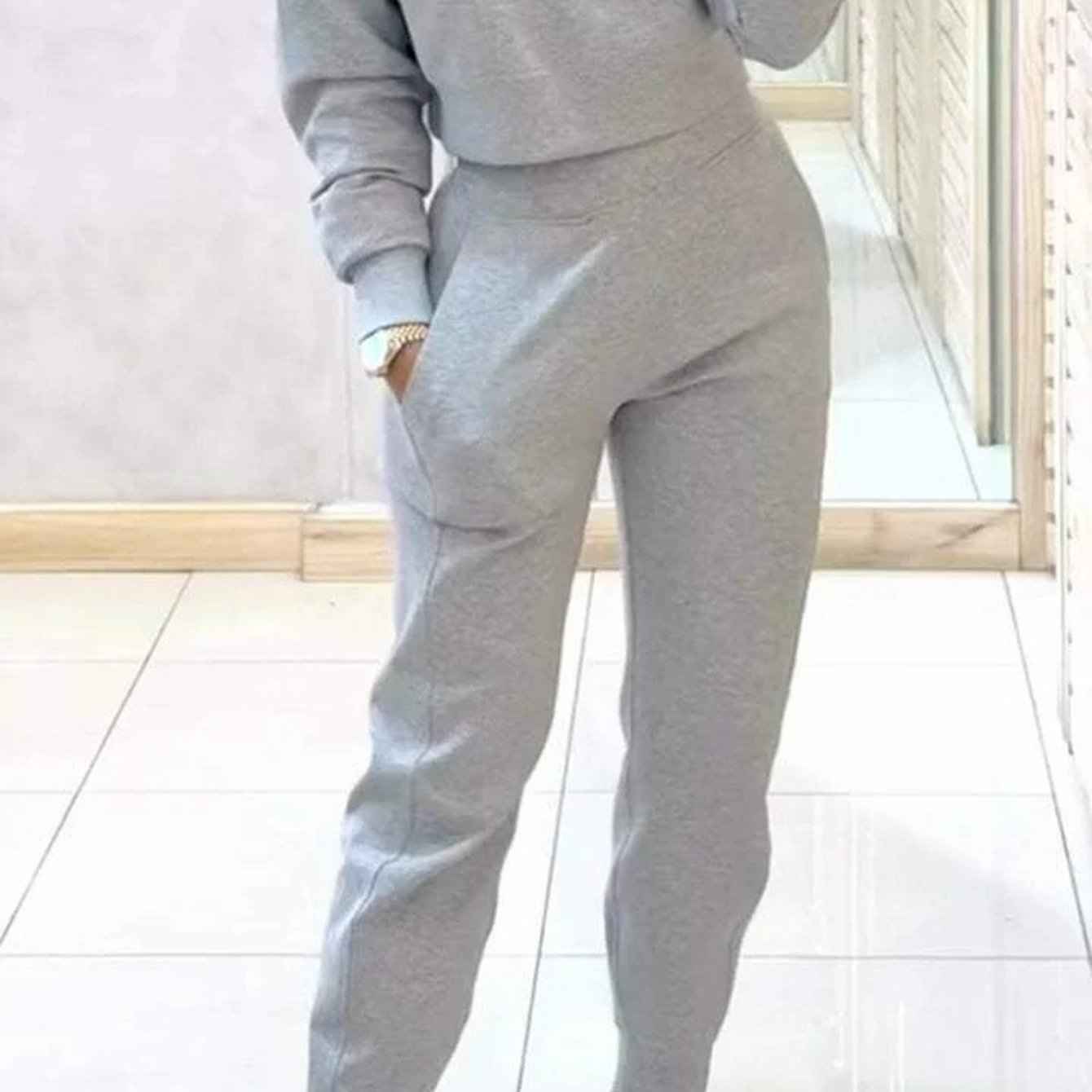 2024 New Style - Autumn and Winter Women's high-neck, fitted long-sleeved Casual Set