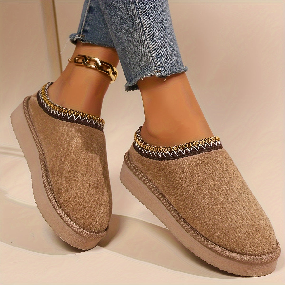 Cozy Winter Ankle Boot Slippers with Soft AntiSlip Sole - IRON GODDESS