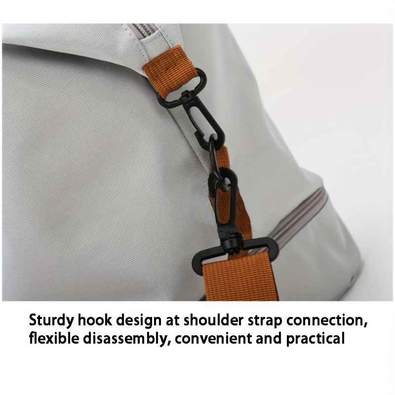 Hongyan Large Capacity Fitness Gym Bag with Dry/Wet Separation Compartments, Durable Oxford Fabric Workout Travel Bag, Adjustable Shoulder Straps & Multiple Pockets, 18.1" Height, 9.8" Width, 7 Colors (Military Green/Khaki/Gray/Purple/Red/Blue/Black), Wor