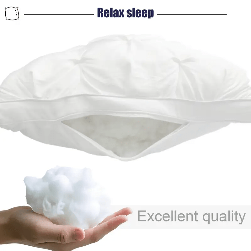 1pc/2pcs/4pcs Luxurious Hotel Quality Neck Support Pillows, Suitable for Deep Sleep And Comfort, Sleep Massage Pillow Core, Moisture Absorbing Breathable Household Bedding Pillow Suitable For Living Room, Bedroom, Home Decoration
