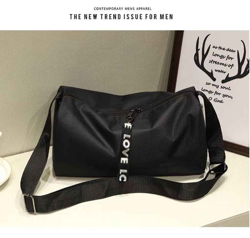 Men'S & Women'S Outdoor Fitness Yoga Bag - Large Capacity Multifunctional Sports Storage with Adjustable Nylon Straps, Durable Polyester for Gym, Training, Travel - Black, Versatile Carryall, Sleek Design, Sturdy Construction