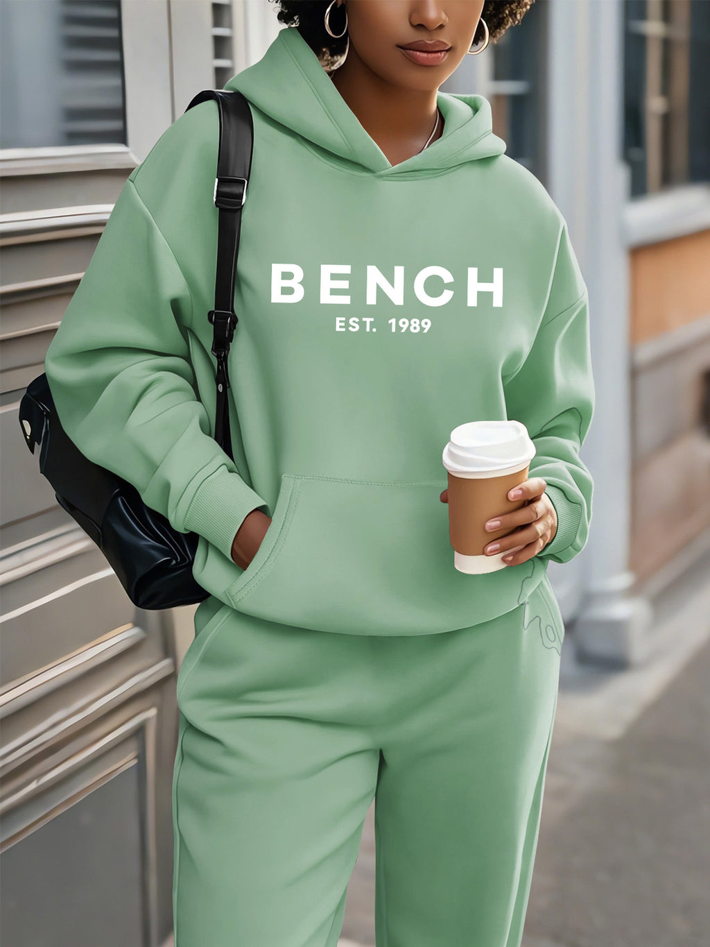 Cozy BENCH Fleece Hoodie  Pants 2Piece Set - IRON GODDESS