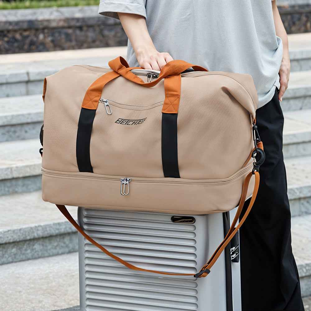 Ladies/Men'S Large Capacity Travel Luggage, Sports Luggage, Gym Handbag, Weekend Shoulder Bag, Overnight Bag, Lightweight Sports Travel with Shoes, Cabin Shoulder Bag, Handbag