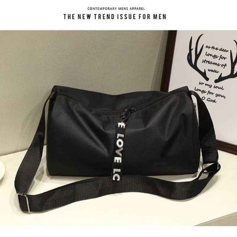 Men'S & Women'S Outdoor Fitness Yoga Bag - Large Capacity Multifunctional Sports Storage with Adjustable Nylon Straps, Durable Polyester for Gym, Training, Travel - Black, Versatile Carryall, Sleek Design, Sturdy Construction
