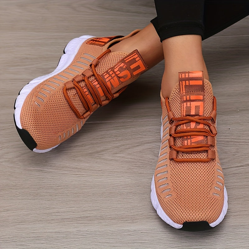 Sonic Stripe Breathable Comfort Womens Lightweight Athletic Sneakers - IRON GODDESS