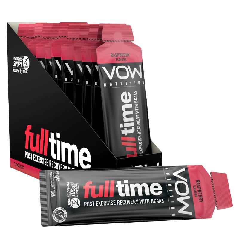 VOW Full Time x 12 Sachets – BCAAs for Recovery + Energy Boost – Supports Muscle Recovery, Endurance & Performance – Convenient Sachets for On-the-Go Use