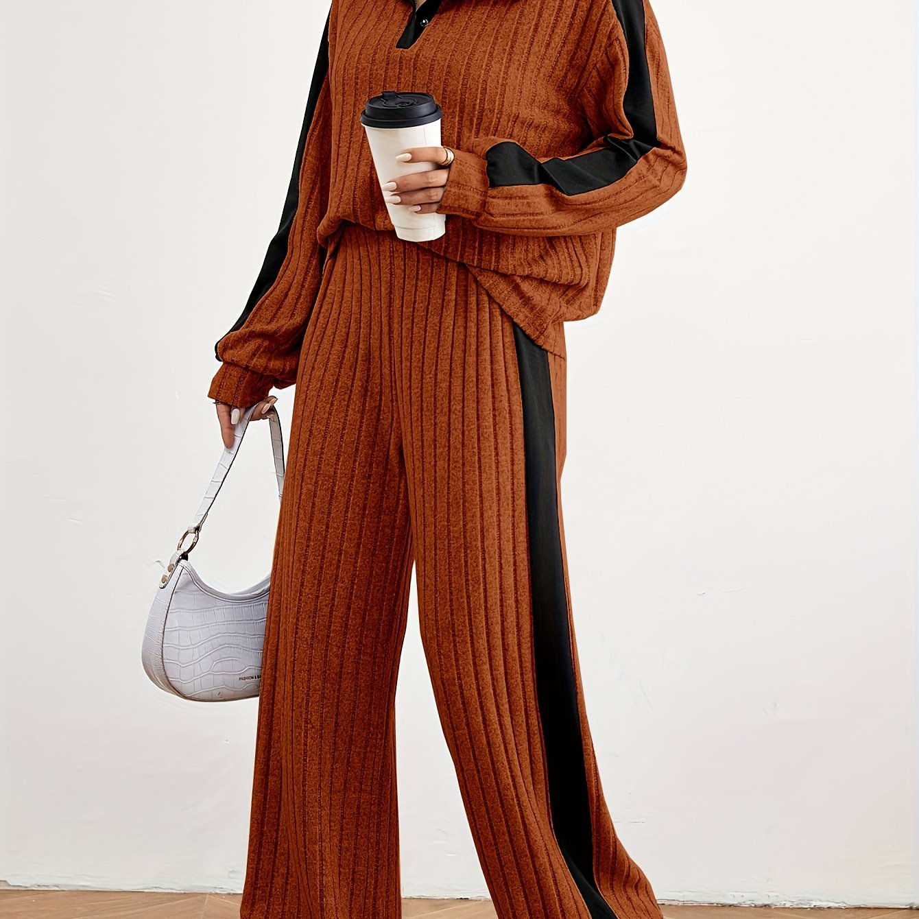 Effortless Chic Womens Casual Loungewear Sweat Set - IRON GODDESS