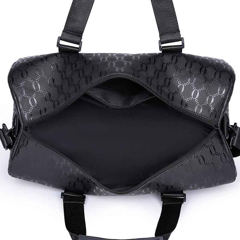 Men'S Large Tote Bag - Stylish Black Synthetic with Adjustable Shoulder Straps, Multiple Compartments & Tassel Detail, Perfect for Gym, Travel, and Everyday Use, Gym Bag, Versatile Carryall, Sleek Design, Durable Construction, Tote Bag Men, Travel Luggage