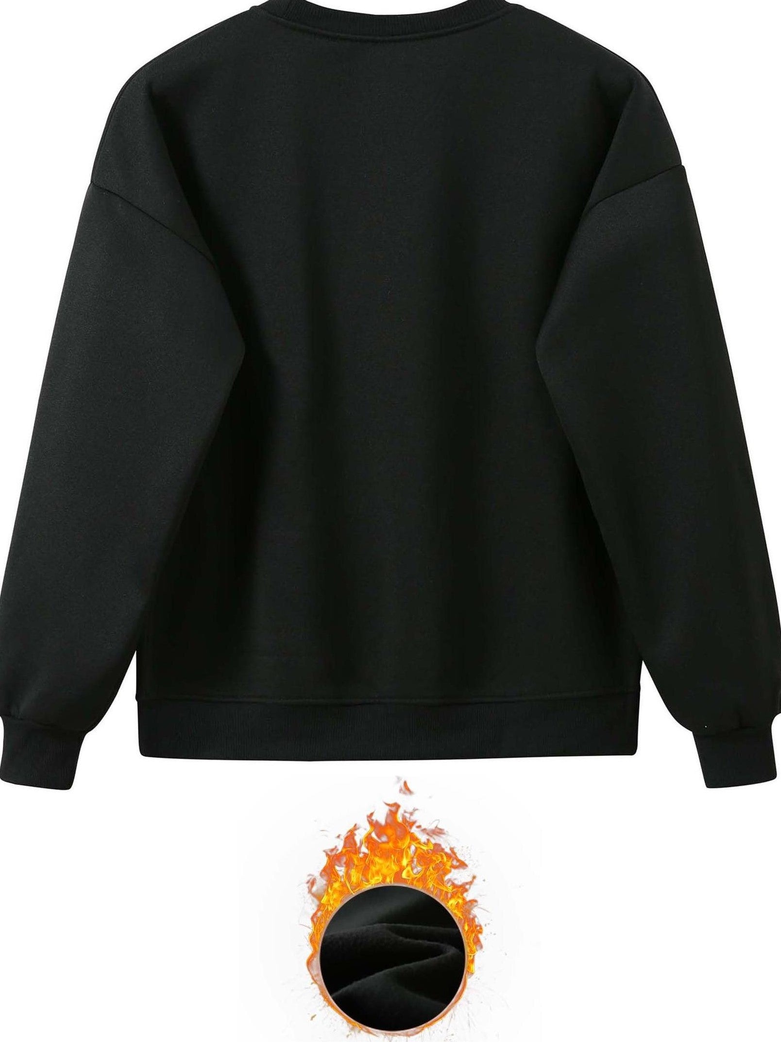 Letter Print TwoPiece Crew Neck Sweatshirt  Pants Set - IRON GODDESS