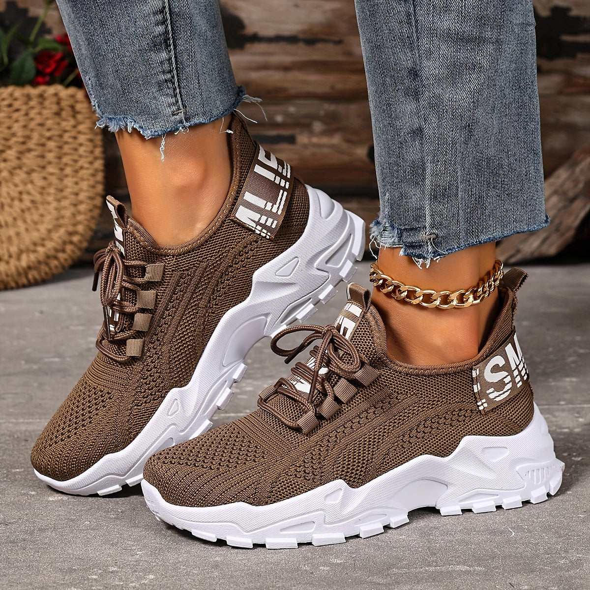 Lightweight Breathable Womens SlipOn Casual Sneakers - IRON GODDESS