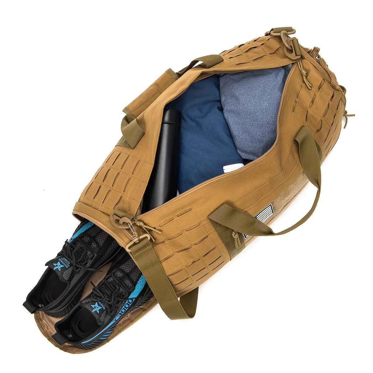 40L Heavy-Duty Crossfit Duffel Bag with Shoe Compartment - Large Gym & Travel Sports Duffle for Men &, Durable Workout Bag with Shoe Pocket, Weekender Tote for Basketball, Football Gear, Camping, Gym Equipment Storage