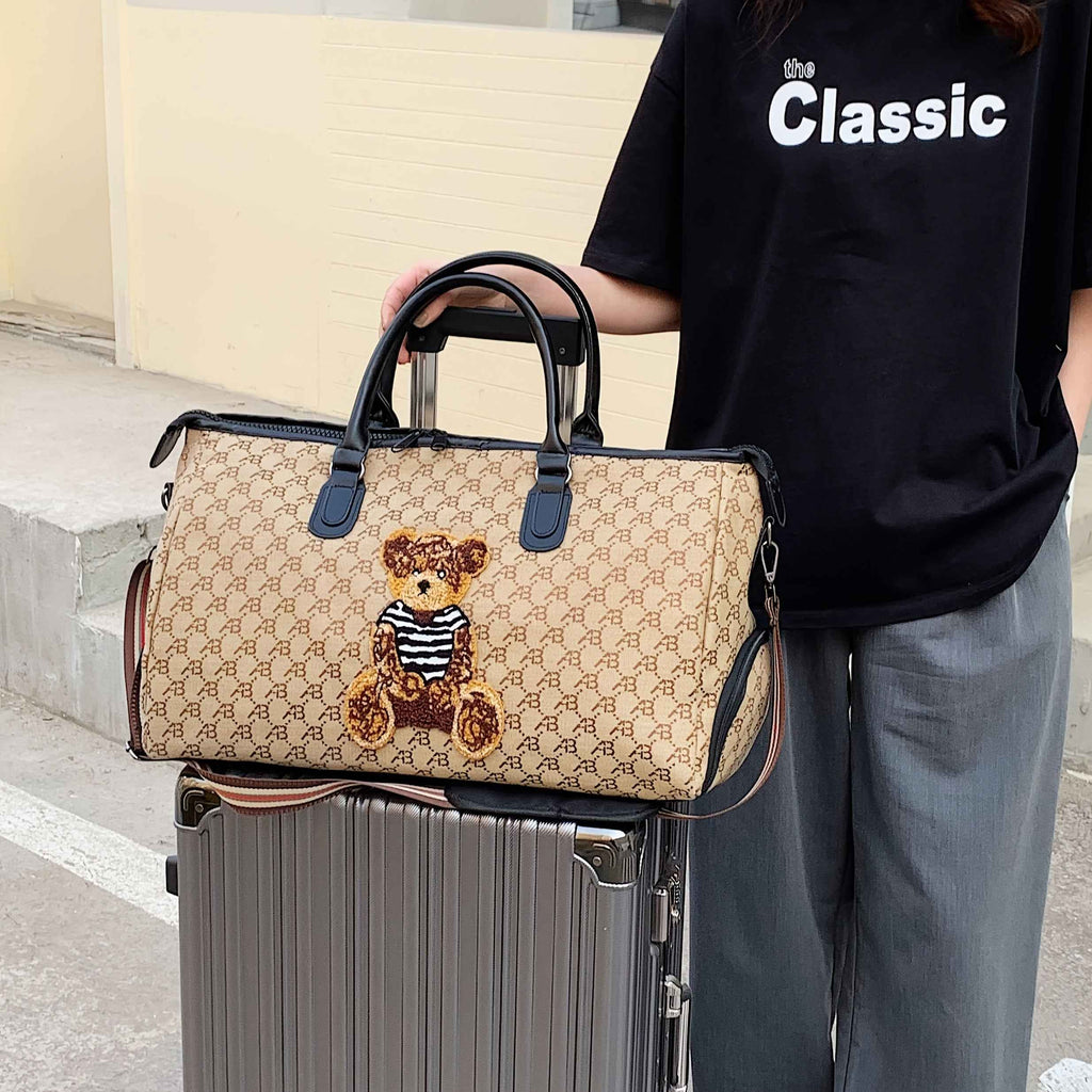 Travel Tote Bag, a Versatile Handbag with Large Capacity for Short Trips, Suitable for Business Travel, Luggage Storage, Carry-On Bag with Dry And Wet Separation, Independent Shoe Compartment, Lightweight, Ideal for Students And Men, Multifunctional Gym B