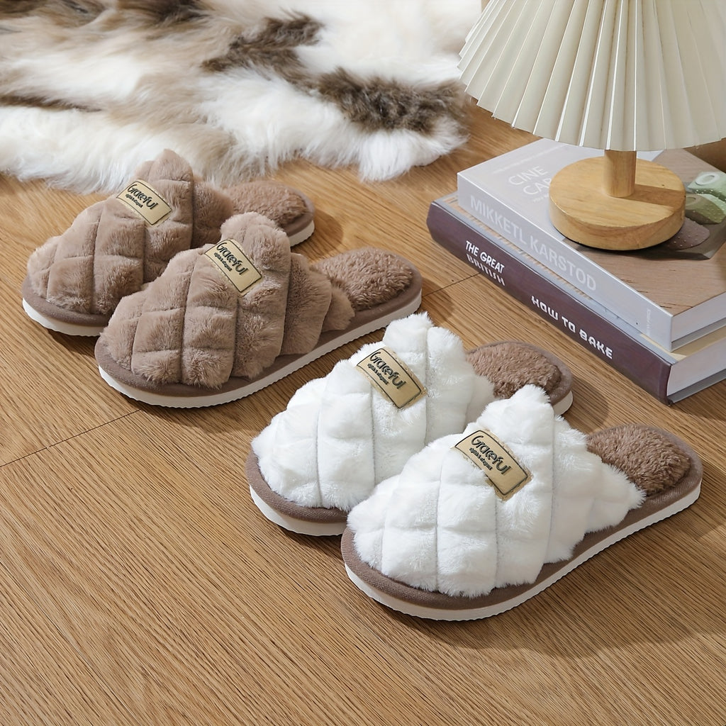 QEEDUOOF Cozy Plush HalfSlippers Winter Comfort for All - IRON GODDESS