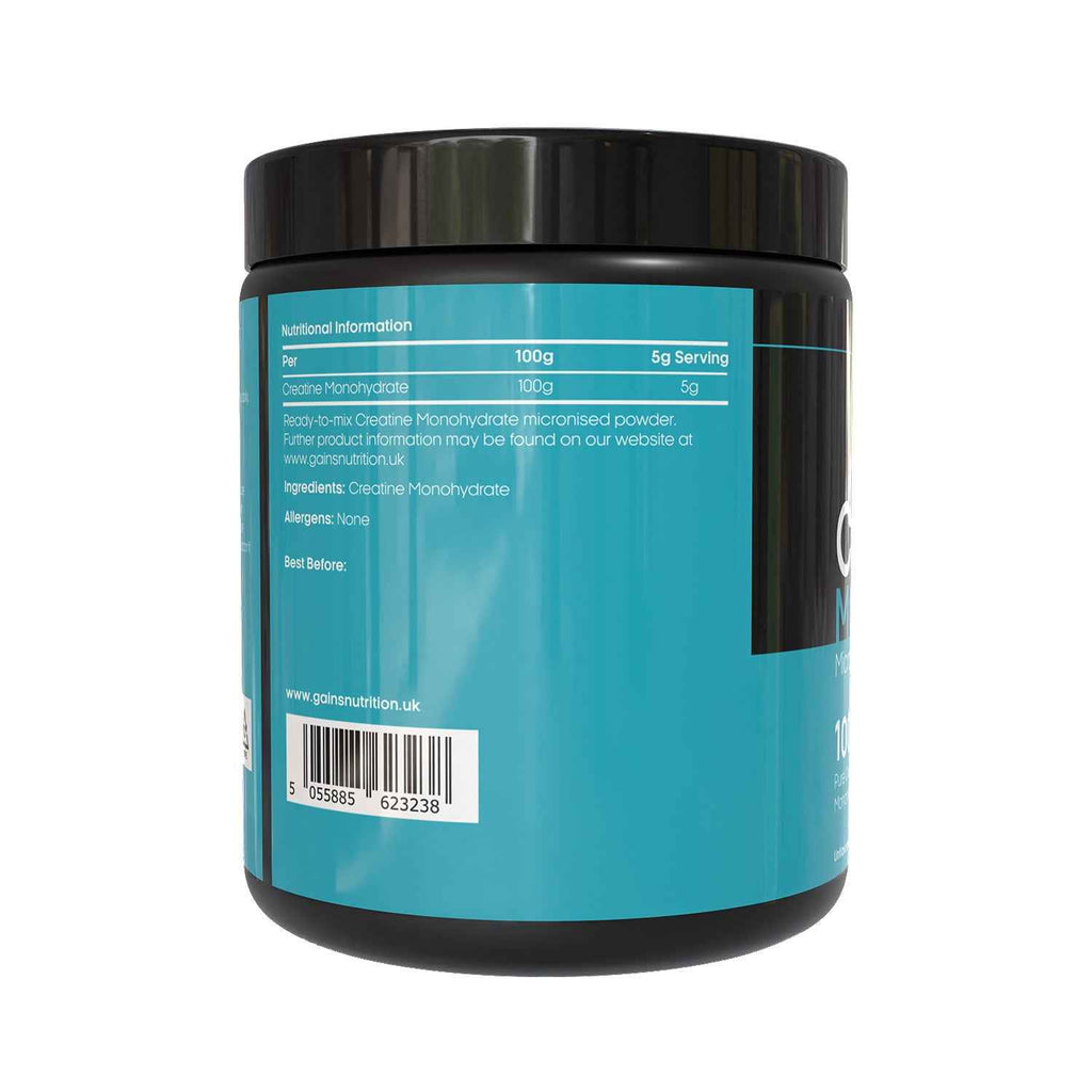 Creatine Powder | High Strength Creatine Monohydrate Powder - 5g per Serving | Unflavoured Filler Free Creatine-Monohydrate | Gluten Free