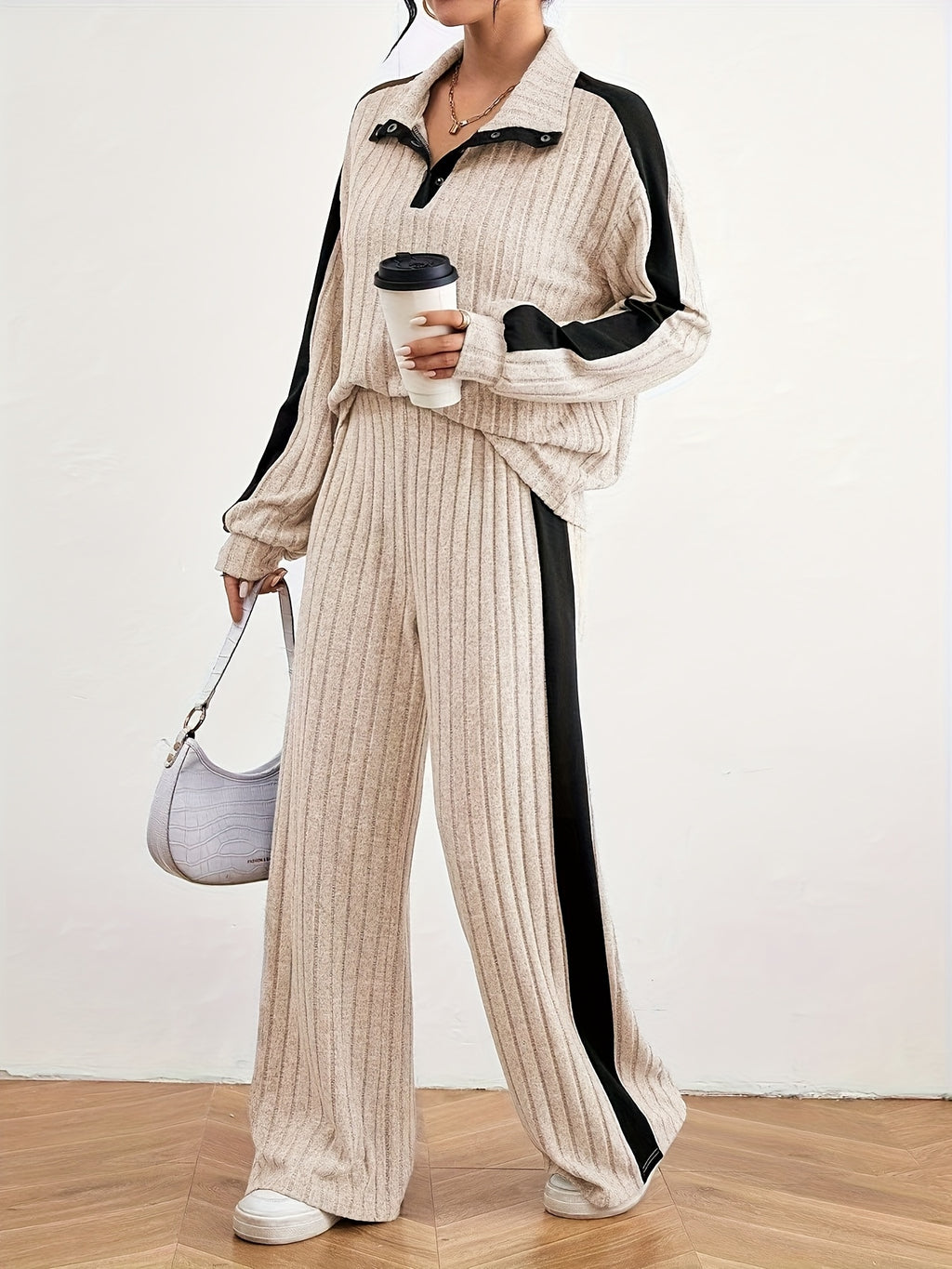 Effortless Chic Womens Casual Loungewear Sweat Set - IRON GODDESS