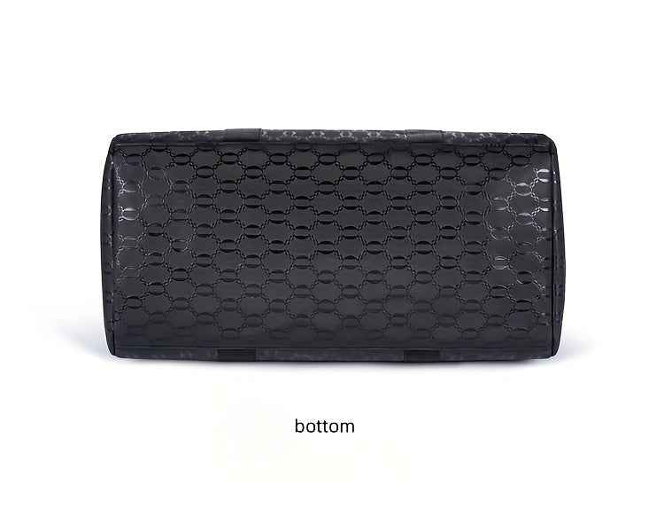 Men'S Large Tote Bag - Stylish Black Synthetic with Adjustable Shoulder Straps, Multiple Compartments & Tassel Detail, Perfect for Gym, Travel, and Everyday Use, Gym Bag, Versatile Carryall, Sleek Design, Durable Construction, Tote Bag Men, Travel Luggage