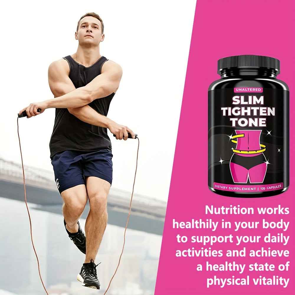 120 Capsules SLIM TIGHTEN TONE Women'S Health Supplement with CLA & Safflower Oil - 2400 for MG Per Serving, Body Tone & Formula, Heart Health Support, Menopause Symptoms Relief, Dietary Capsules for Women, Fitness & Wellness, Pure Ingredients