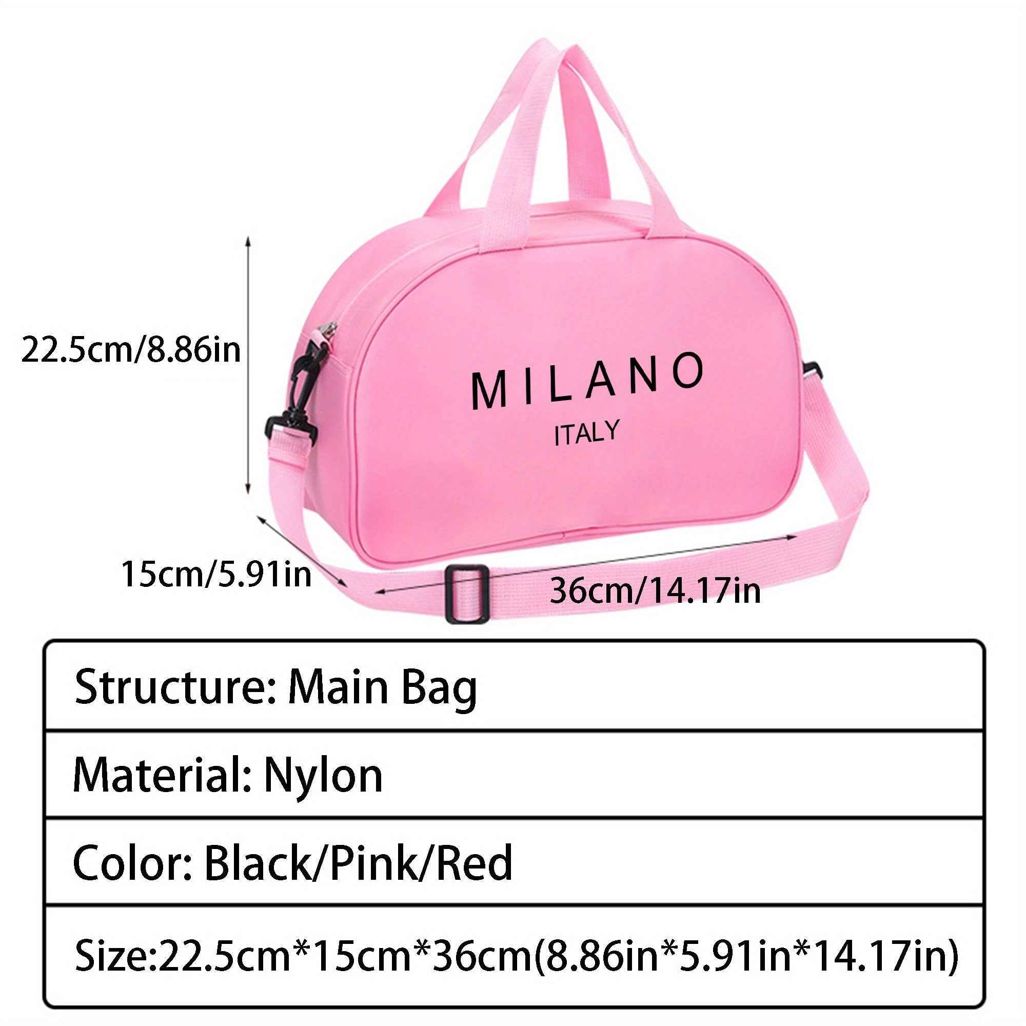 [Italy-Inspired | Lightweight] Lightweight, Stylish Milano Italy-Inspired Duffle Bag for Girls | Adjustable Strap, Foldable | Ideal for Travel, Gym, Yoga & Weekend Getaways