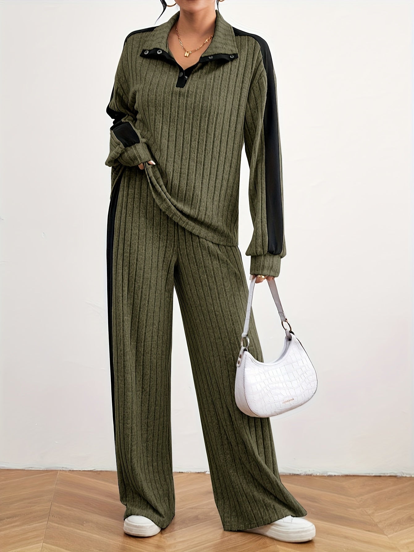 Effortless Chic Womens Casual Loungewear Sweat Set - IRON GODDESS